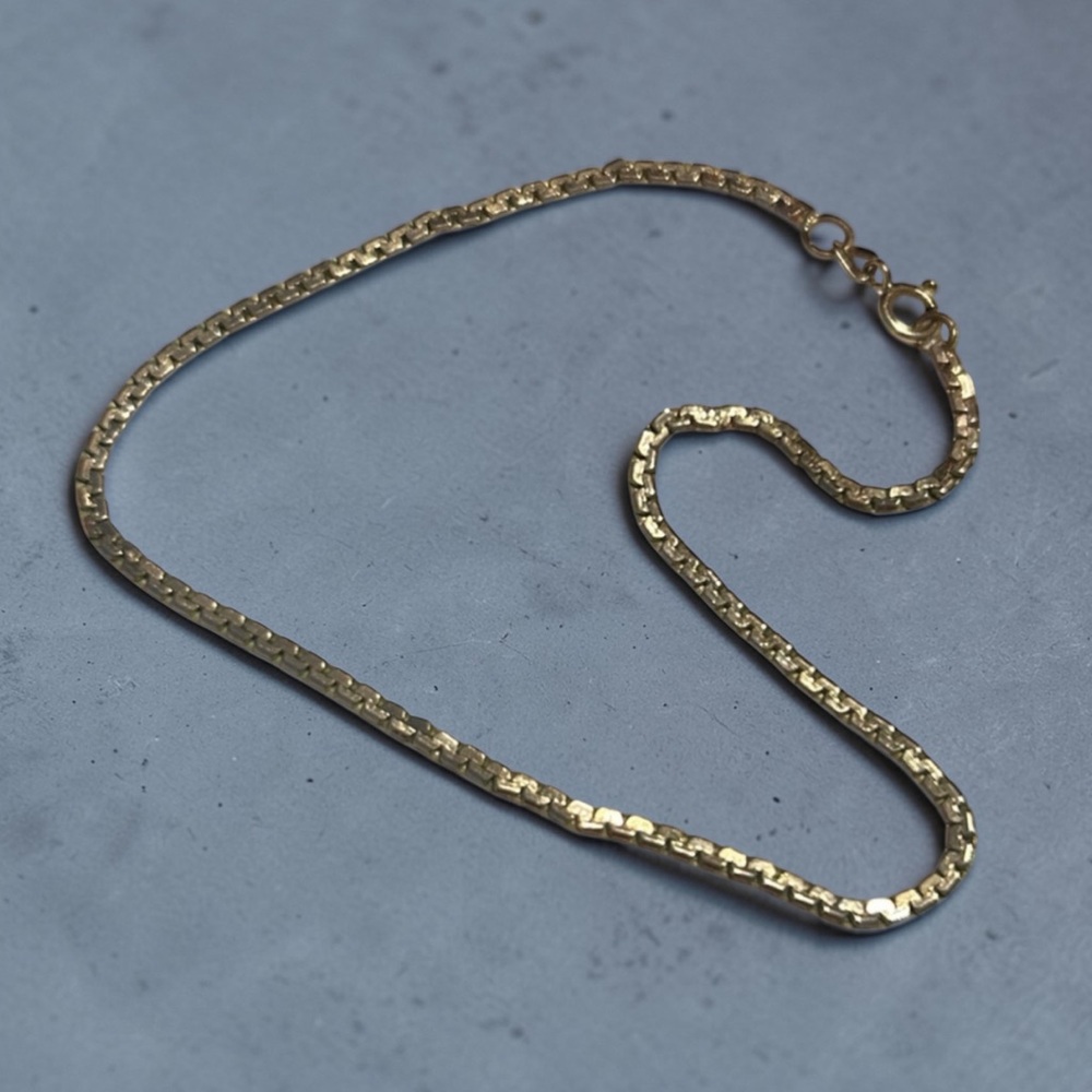 BROKEN - Vintage 9k Stamped/Tested Gold Chain Bracelet/Anklet
